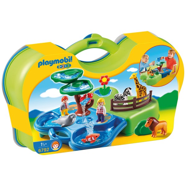 Playmobil 6792 - 1.2.3 - Zoo transportable avec bassins aquatiques - Playmobil-6792