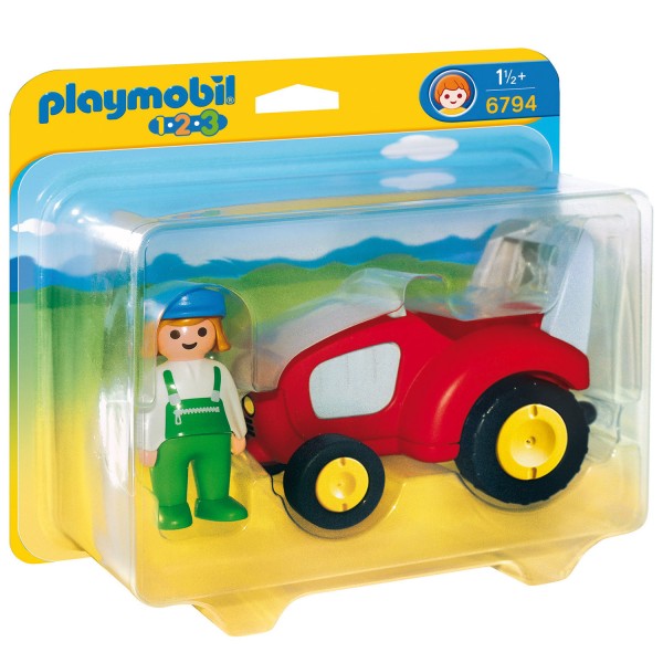 Playmobil 6794 - 1.2.3 - Agricultrice avec tracteur - Playmobil-6794