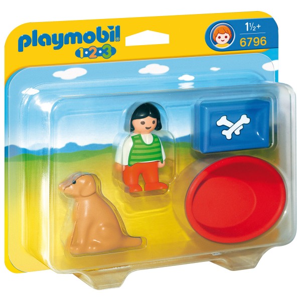 Playmobil 6796 - 1.2.3 - Enfant avec chien - Playmobil-6796