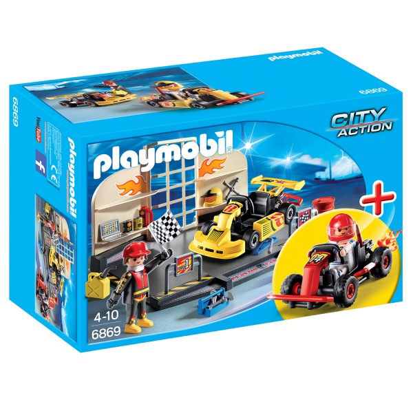 Playmobil 6869 City Action : Atelier de karting - Playmobil-6869