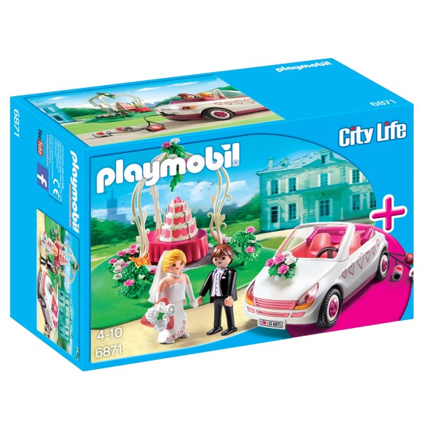 Playmobil 6871 Dollhouse : Couple de mariés avec voiture - Playmobil-6871