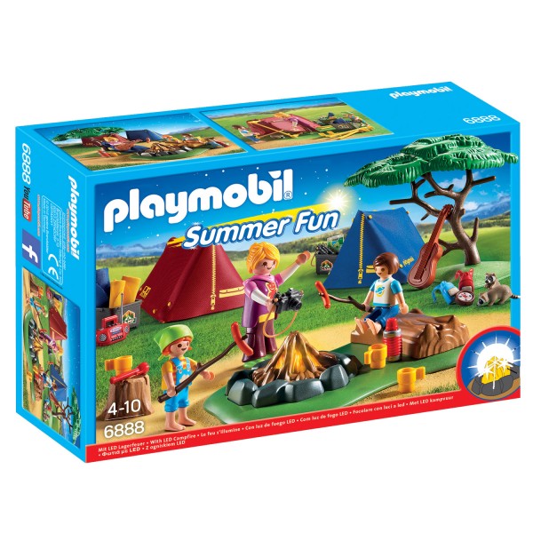 Playmobil 6888 Summer Fun : Tentes avec enfants et animatrice - Playmobil-6888