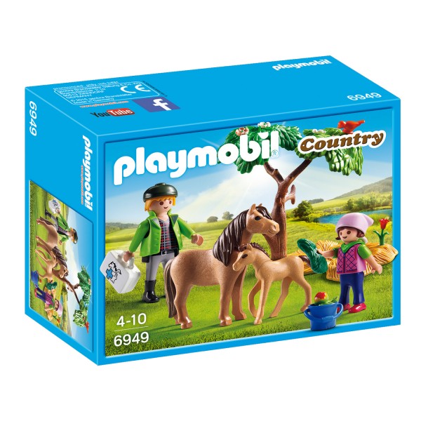 Playmobil 6949 Country : Vétérinaire avec enfant et poney - Playmobil-6949