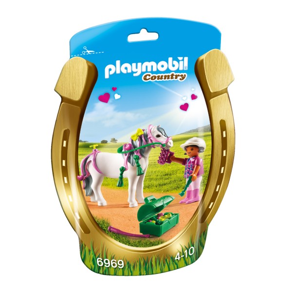 Playmobil 6969 Country : Poney à décorer Coeur - Playmobil-6969