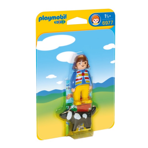 Playmobil 6977 1.2.3. : Femme avec chien - Playmobil-6977