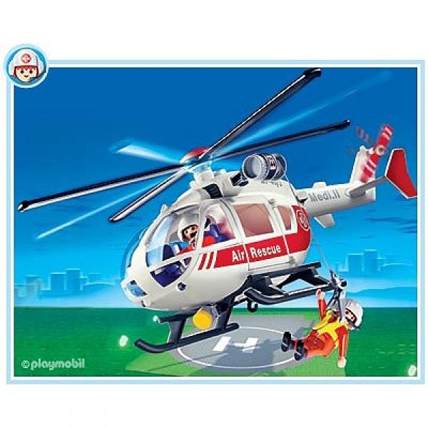 Playmobil 4222 : Sauveteurs / hélicoptère de sauvetage - Playmobil-4222