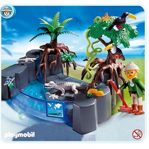 Playmobil 4463 - Bassin pour caïmans - Playmobil-4463