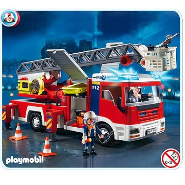 Playmobil 4820 : Camion de pompiers grande échelle - Playmobil-4820