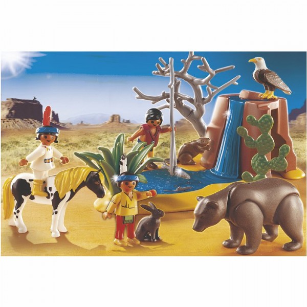 Playmobil 5252 : Enfants indiens avec animaux - Playmobil-5252