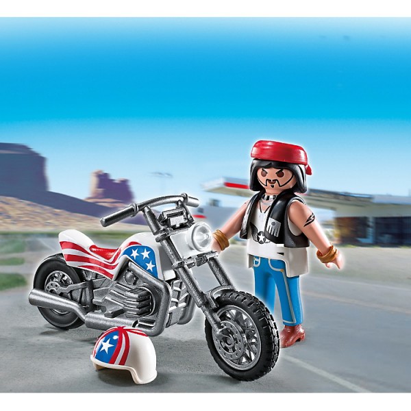 Playmobil 5280 : Oeuf : Pilote avec moto - Playmobil-5280