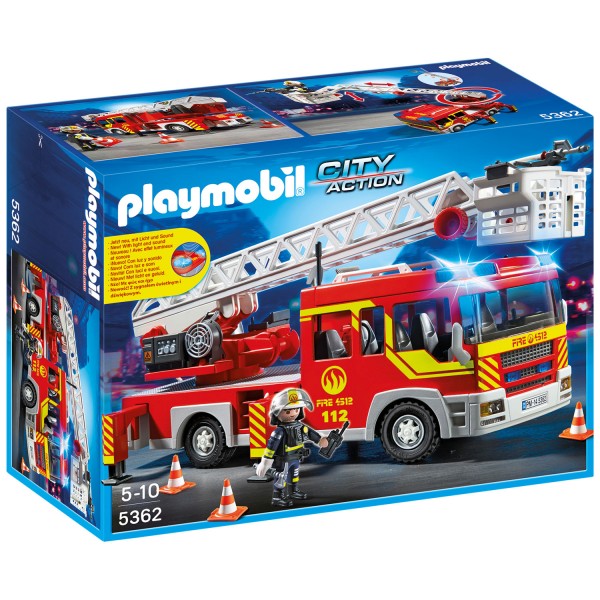 Playmobil 5362 : Camion de pompier avec échelle pivotante - Playmobil-5362