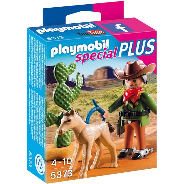 Playmobil 5373 - Spécial Plus : Cow-boy avec poulain - Playmobil-5373