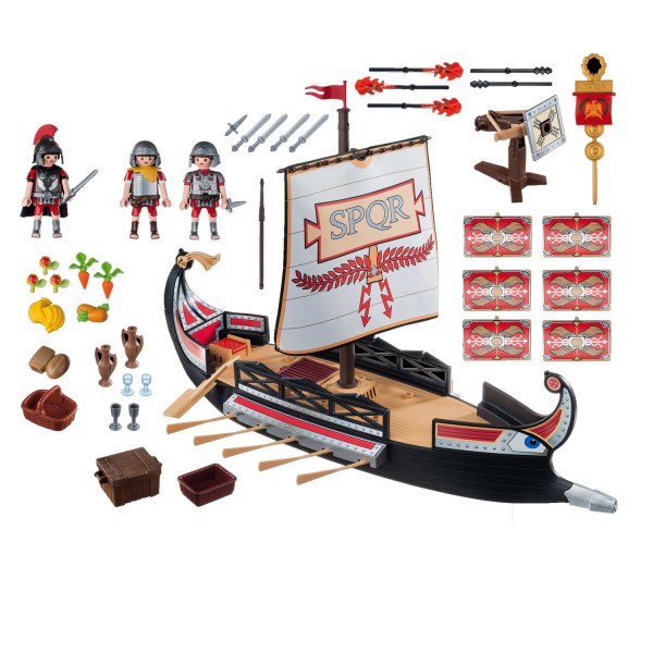 Playmobil Galère Romaine 5390 + Équipage - Collection Romaine - Occasion
