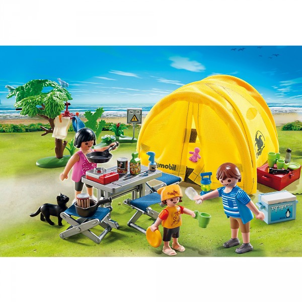 Playmobil 5435 : Famille et tente de camping - Playmobil-5435
