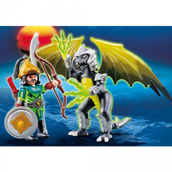 Playmobil 5465 : Dragon tempête avec soldat - Playmobil-5465
