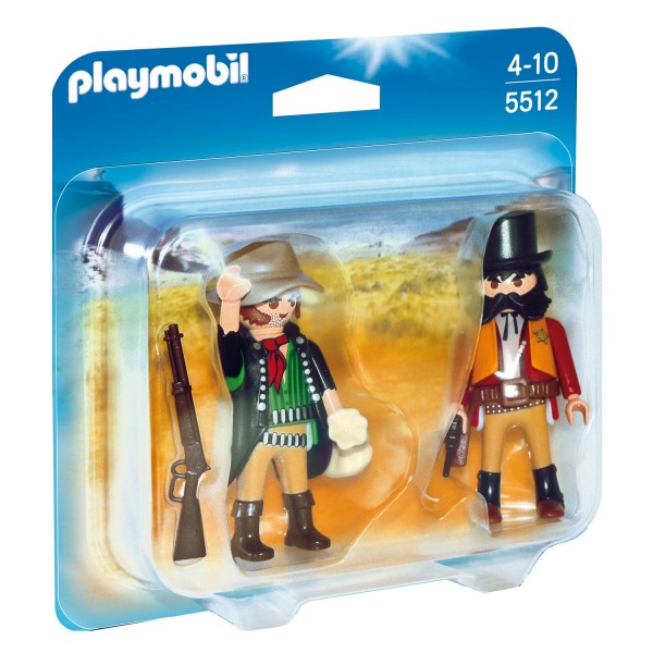 Playmobil 5512 : Duo Sherif et bandit - Playmobil-5512