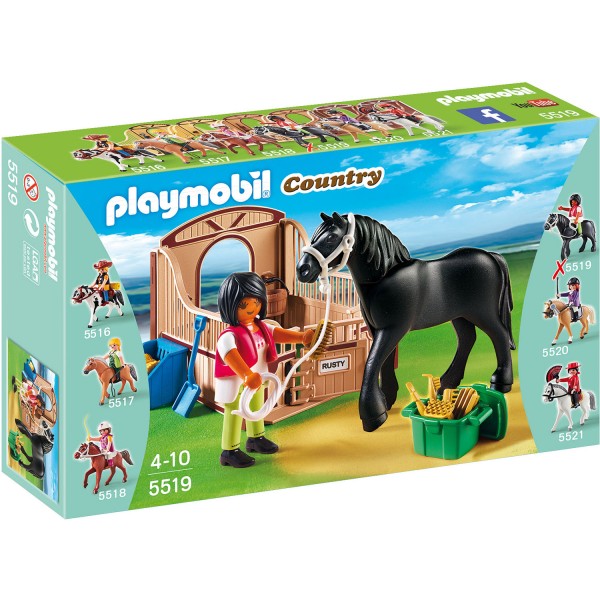 Playmobil 5519 : Cheval frison et écuyère - Playmobil-5519