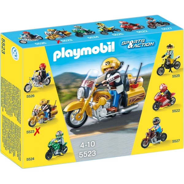 Playmobil 5523 : Moto de route dorée - Playmobil-5523