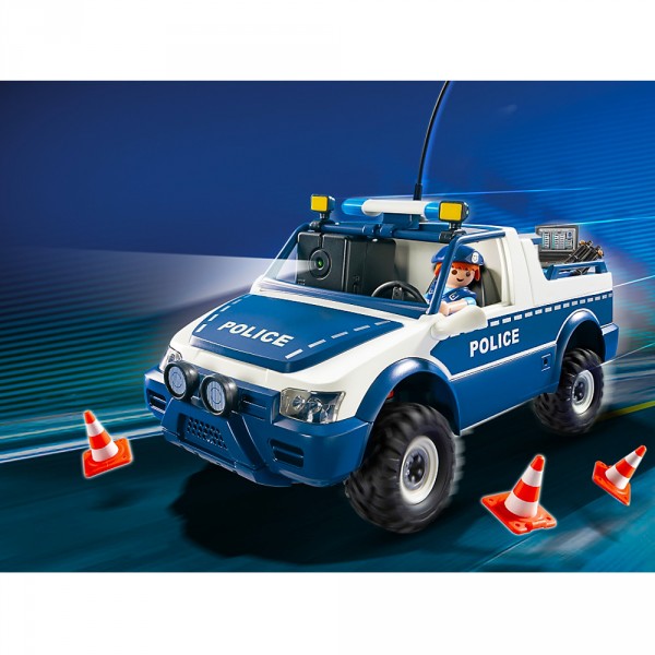 Playmobil 5528 : 4x4 de police radiocommandé avec caméra - Playmobil-5528