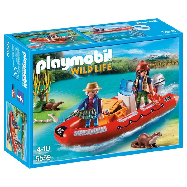 Playmobil 5559 : Wild Life : Braconniers avec bateau - Playmobil-5559