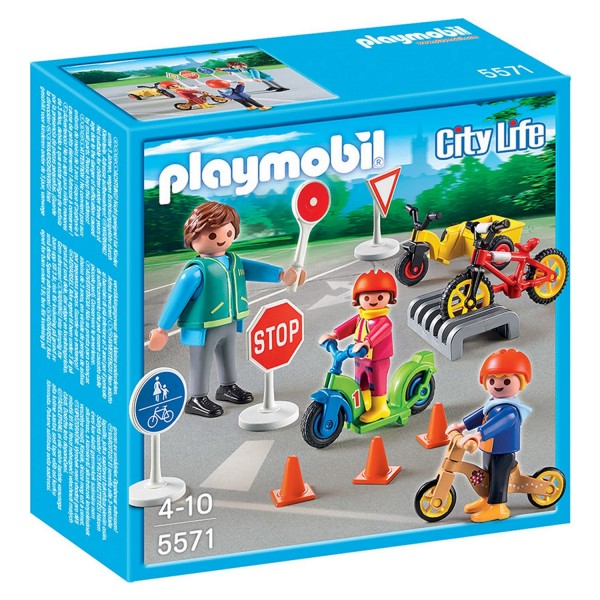 Playmobil 5571 : Enfants avec agent de sécurité routière - Playmobil-5571