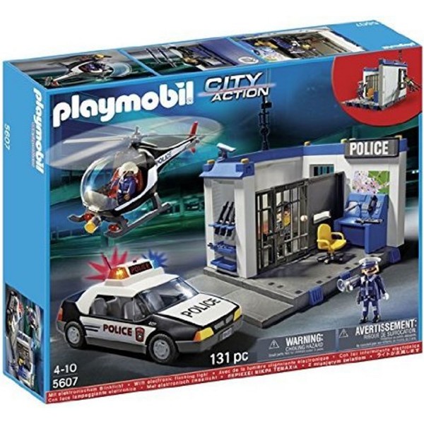Playmobil 5607 : Poste de Police et hélicoptère - Playmobil-5607