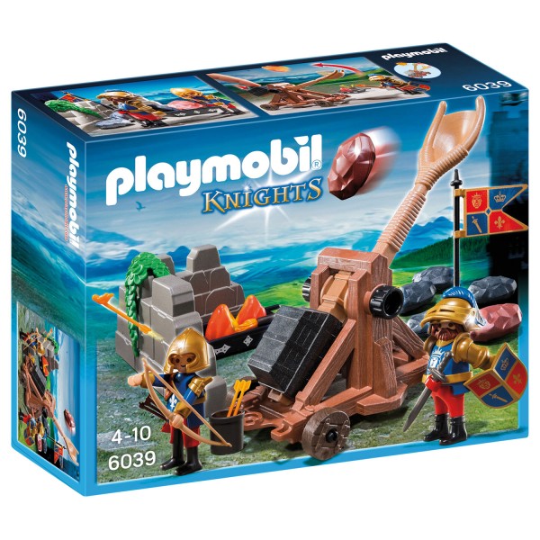 Playmobil 6039 : Chevaliers du Lion Impérial avec catapulte - Playmobil-6039
