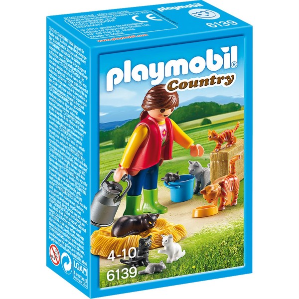 Playmobil 6139 : Country : Soigneur avec chats - Playmobil-6139