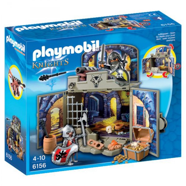 Playmobil 6156 : Chevaliers : Coffre pièce du trésor des chevaliers - Playmobil-6156