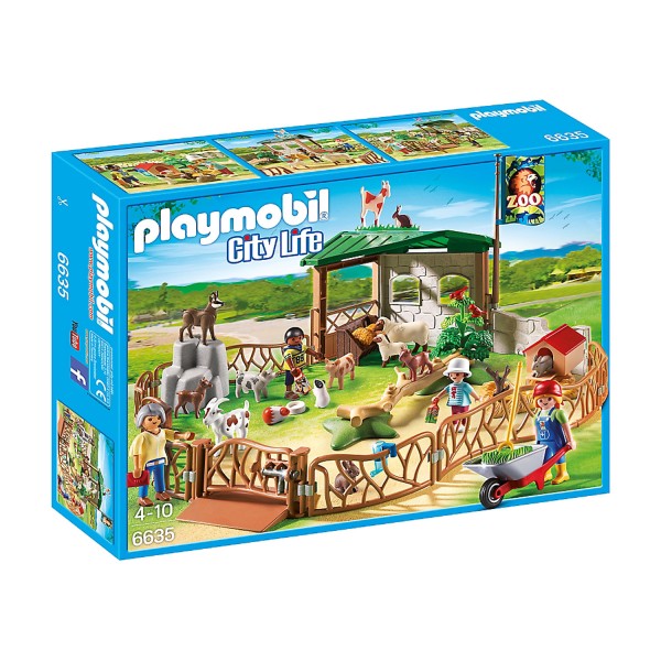 Playmobil 6635 - City Life : Parc animalier avec visiteurs - Playmobil-6635