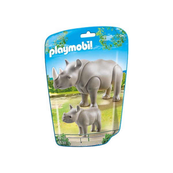 Playmobil 6638- City Life : Le rhinocéros et son petit - Playmobil-6638
