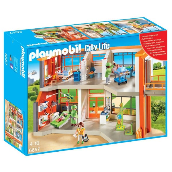 Playmobil 6657 : City Life : Hôpital pédiatrique aménagé - Playmobil-6657