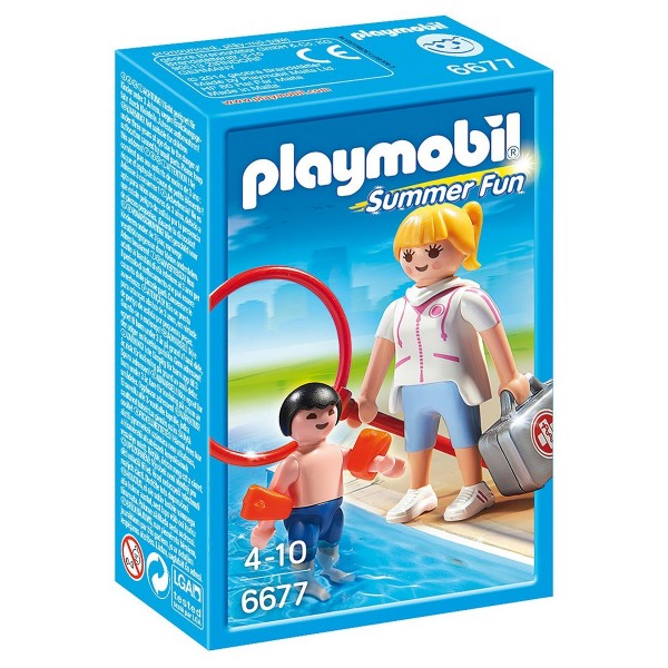 Playmobil 667 : Summer Fun : Maitre nageur avec enfant - Playmobil-6677