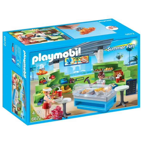 Playmobil 6672 : Summer Fun : Espace boutique et fast-food - Playmobil-6672