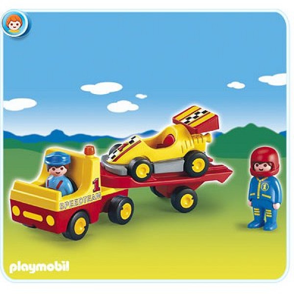Playmobil 6761 : Voiture de course avec camion de transport - Playmobil-6761