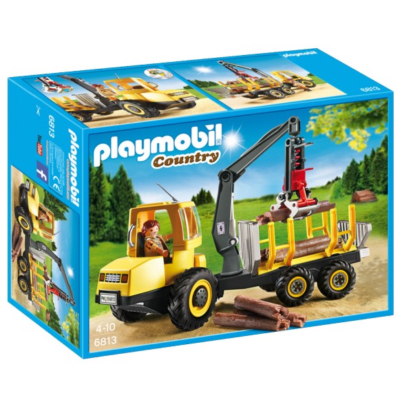 Playmobil 6813 : Country : Porteur avec bûcheron - Playmobil-6813