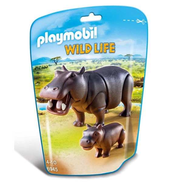 Playmobil 6945 : Wild Life : Hippopotame et son petit - Playmobil-6945