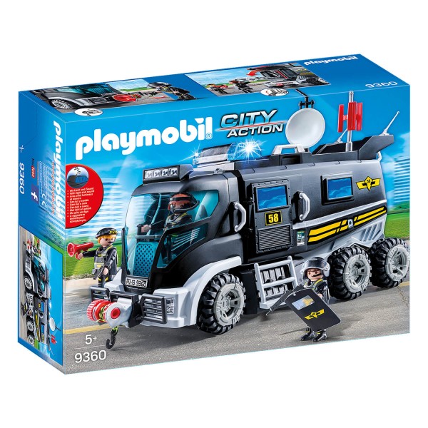Playmobil 9360 City Action  : Camion des policiers d'élite avec sirène et gyrophare - Playmobil-9360