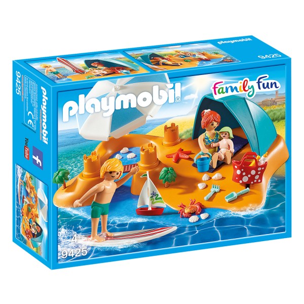 Playmobil 9425 Family Fun : Famille de vacanciers et tente - Playmobil-9425