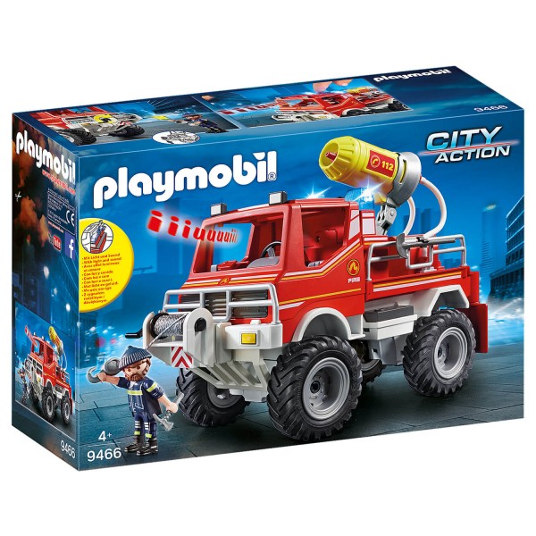 Playmobil 9466 City Action : 4x4 de pompier avec lance-eau - Playmobil-9466