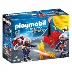 Playmobil 9468 City Action: Bomberos con equipo contra incendios