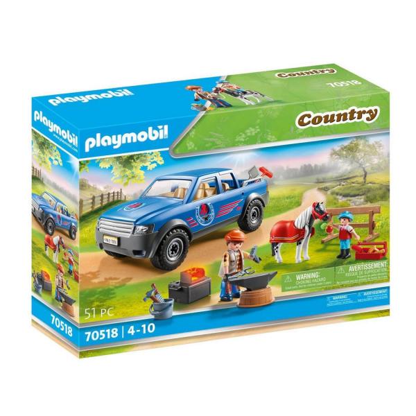 Playmobil 70518 Country : Maréchal-ferrant et véhicule - Playmobil-70518