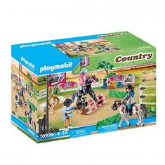 Playmobil 70996 Country : Parcours d'obstacles avec chevaux