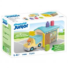 Playmobil Junior: Arbeiter mit LKW und Garage