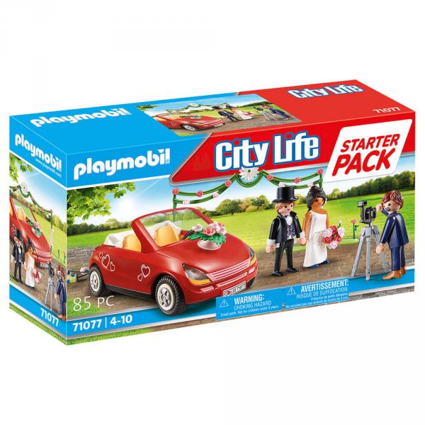 Playmobil 71077 City life : Couple de mariés avec photographe et voiture - Playmobil-71077