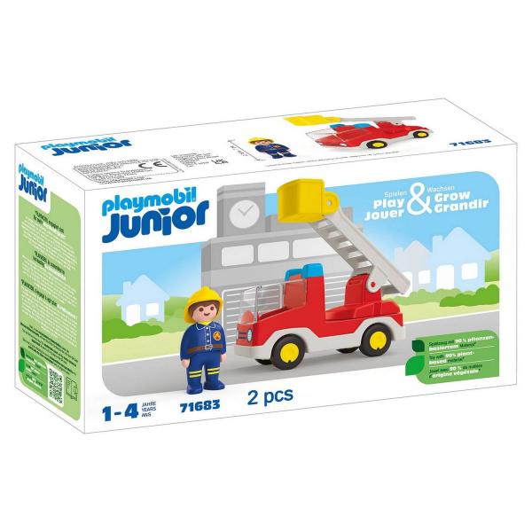 Playmobil Junior: Camión de bomberos con escalera giratoria - Playmobil-71683