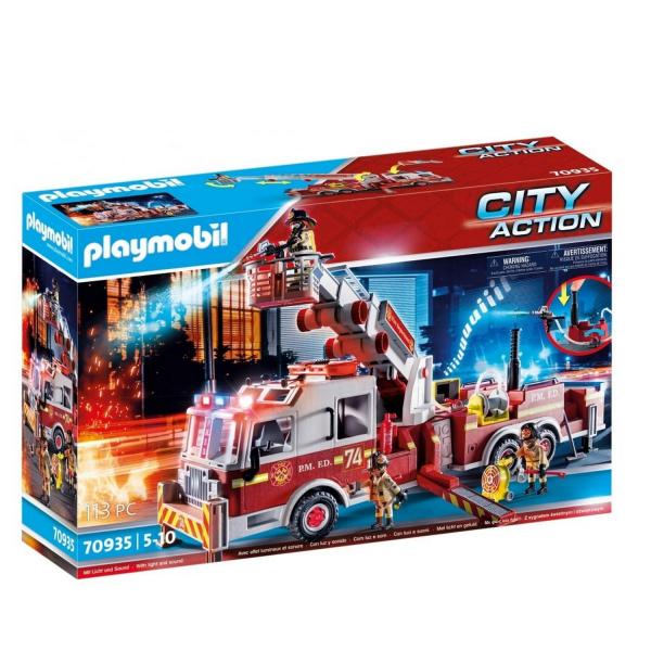 Playmobil 70935 City Action: Fire truck with ladder - Playmobil-70935