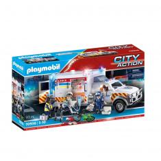 Playmobil 70936 City Action : Ambulance avec secouristes et blessé