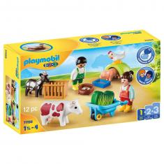 Playmobil 71158 1.2.3: Animales de granja