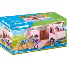 Playmobil 71237 Country : Van avec cheval